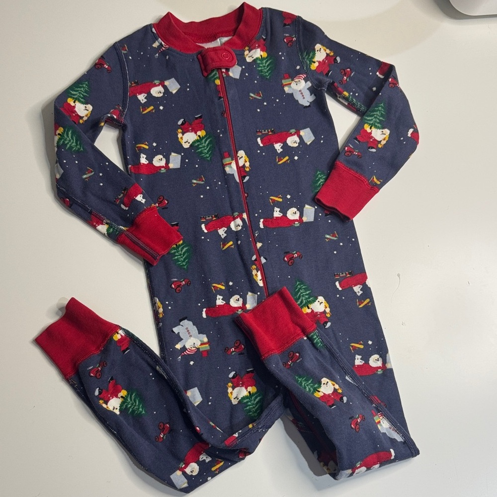 Hanna Andersson size 3 santa christmas Kids' Pajama Onesie